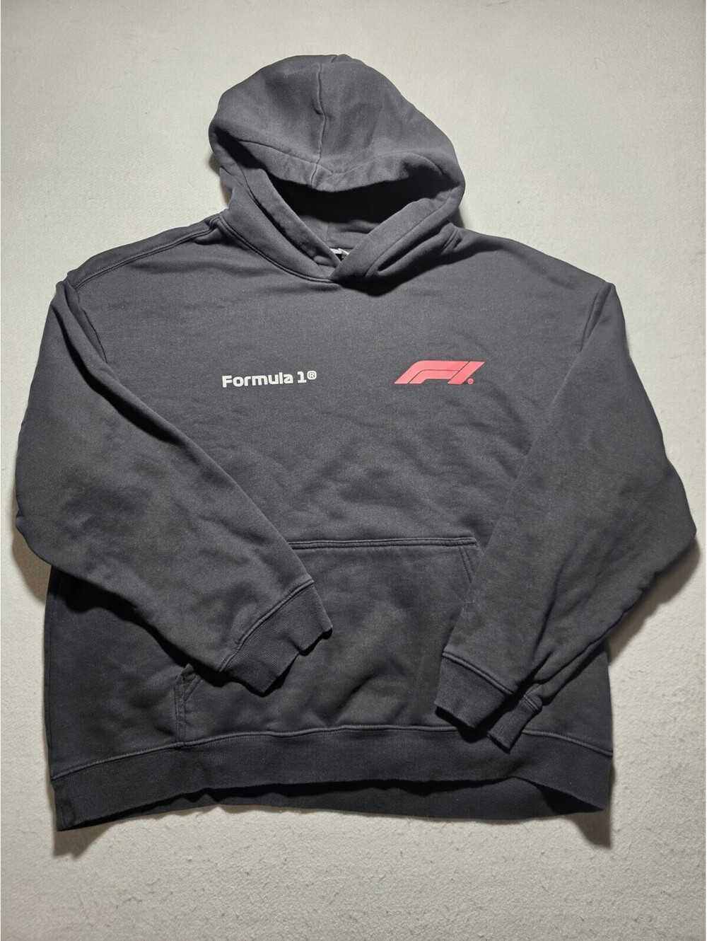 Formula 1 F1 H&M Official Graphic Hoodie Black Size XXL Loose Fit